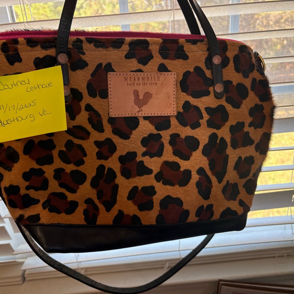 Meanwhile Leopard Print Tote Bag
